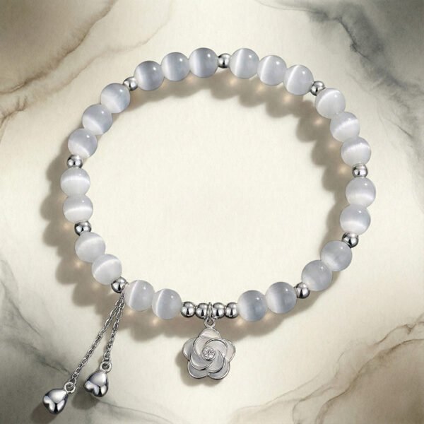 The Moonlit Camellia | Luminous Cat’s Eye Amulet