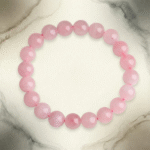 High-Grade Natural Rose Quartz Crystal Bracelet